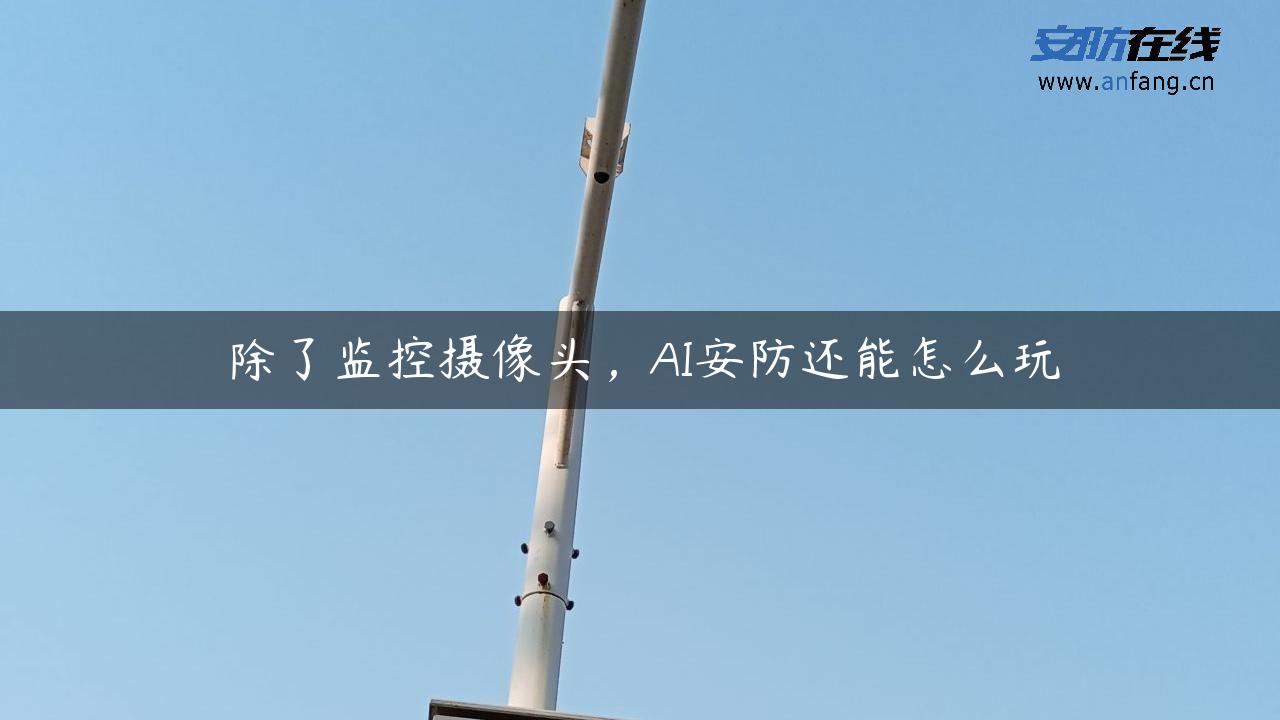 除了监控摄像头，AI安防还能怎么玩