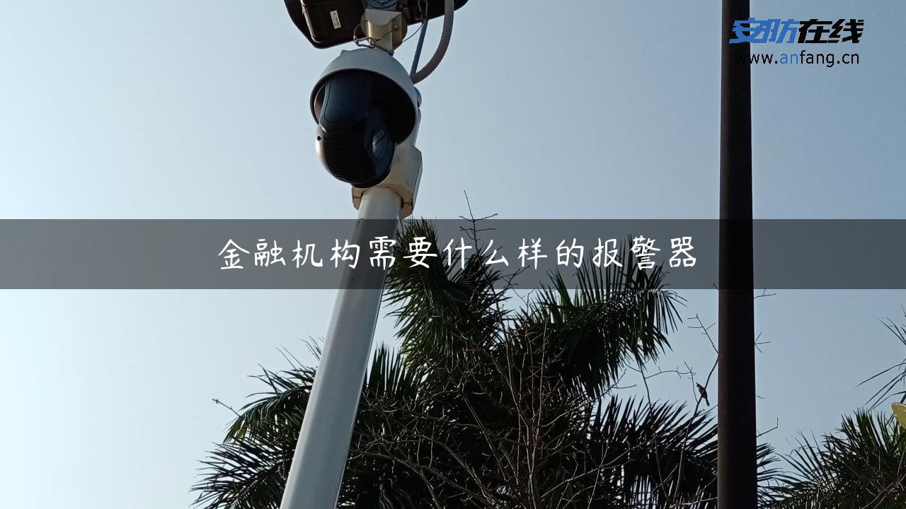 金融机构需要什么样的报警器