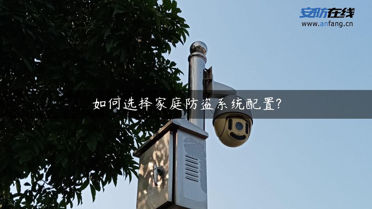 如何选择家庭防盗系统配置?