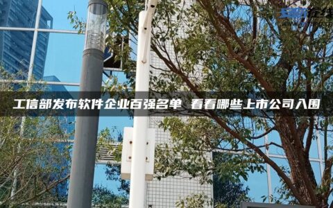 工信部发布软件企业百强名单 看看哪些上市公司入围