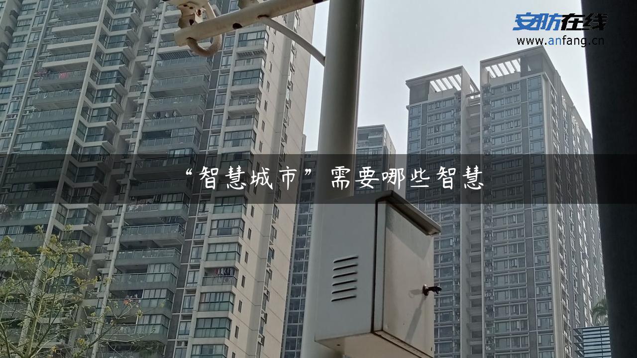 “智慧城市”需要哪些智慧