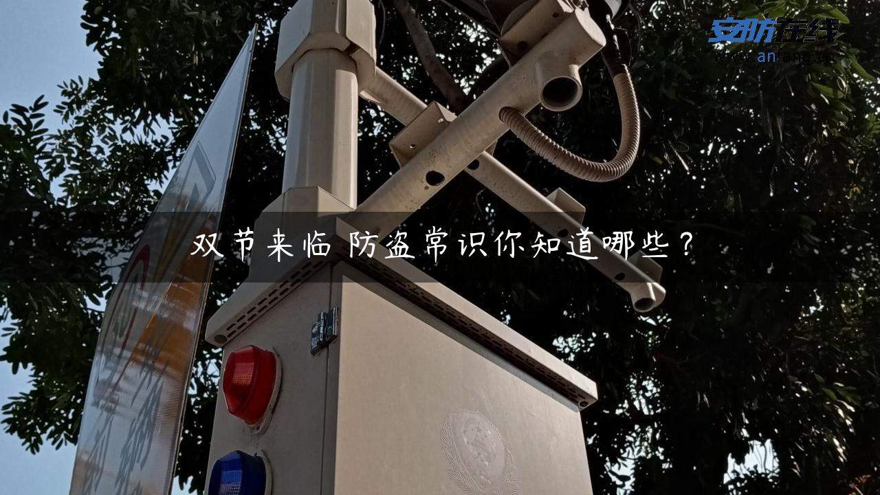 双节来临 防盗常识你知道哪些？