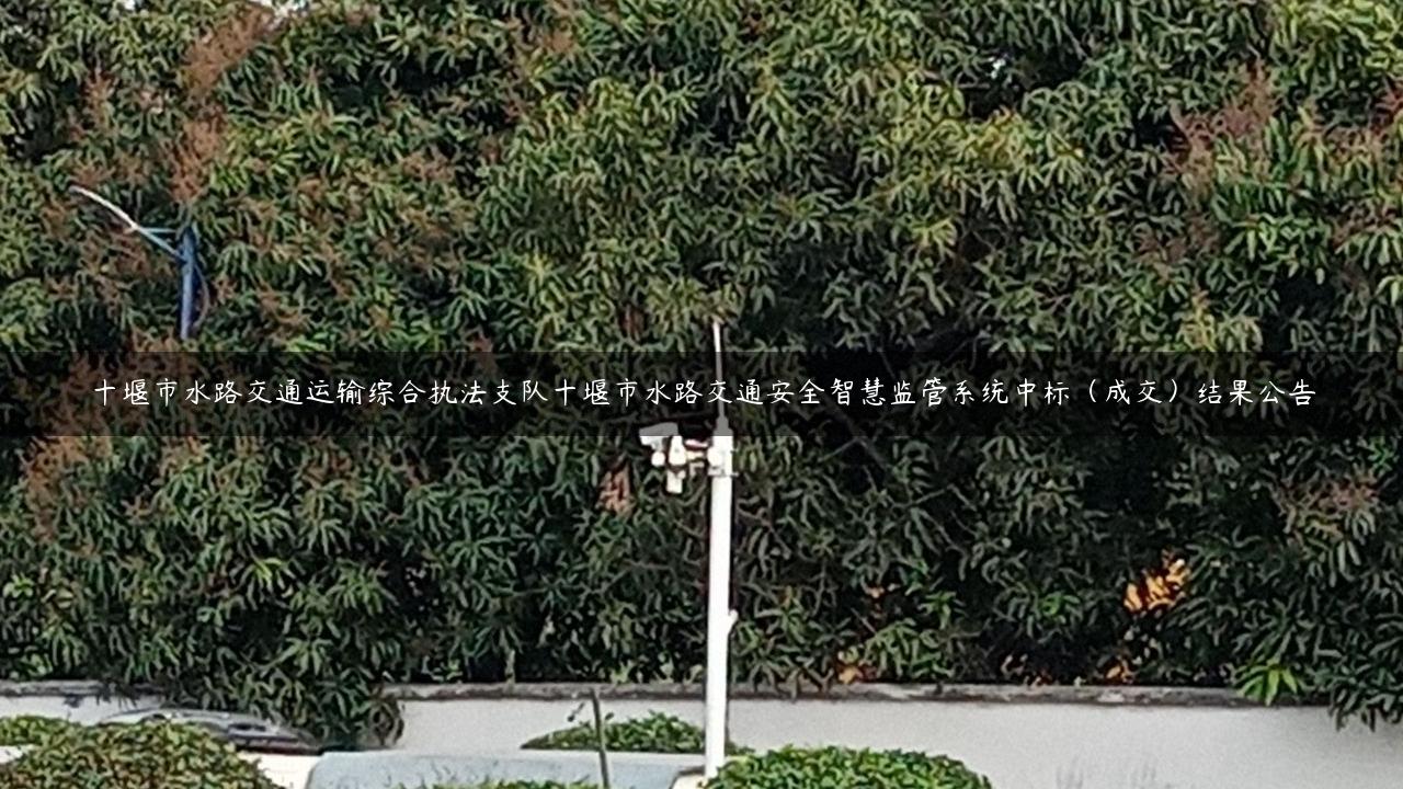 十堰市水路交通运输综合执法支队十堰市水路交通安全智慧监管系统中标（成交）结果公告