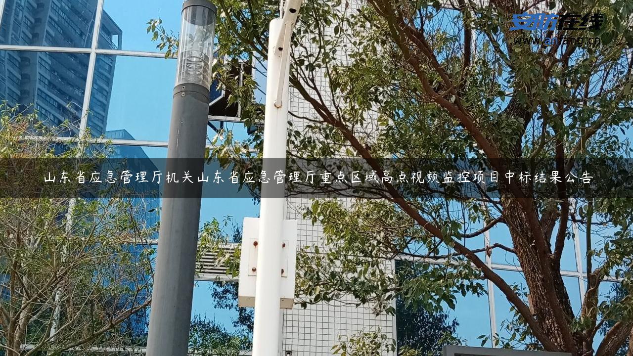 山东省应急管理厅机关山东省应急管理厅重点区域高点视频监控项目中标结果公告