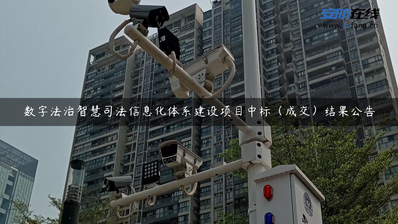 数字法治智慧司法信息化体系建设项目中标（成交）结果公告