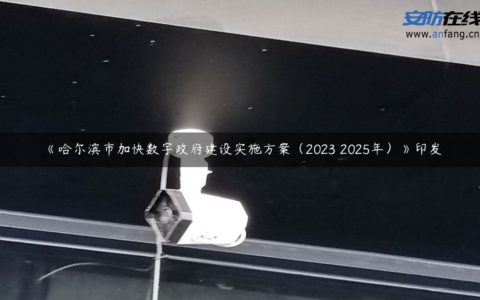 《哈尔滨市加快数字政府建设实施方案（2023―2025年）》印发