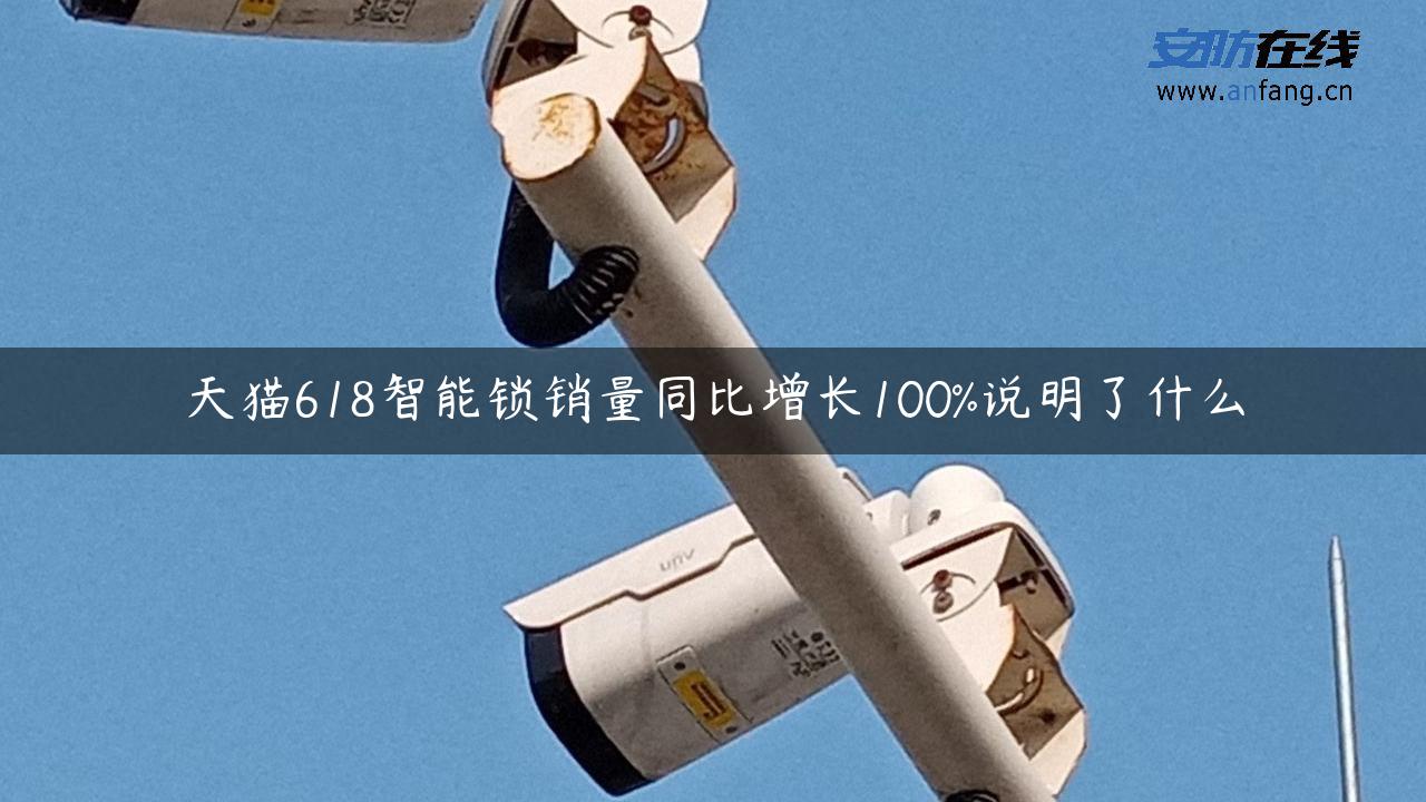 天猫618智能锁销量同比增长100%说明了什么