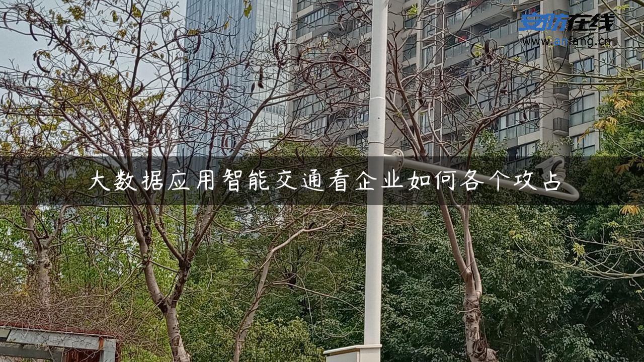 大数据应用智能交通看企业如何各个攻占