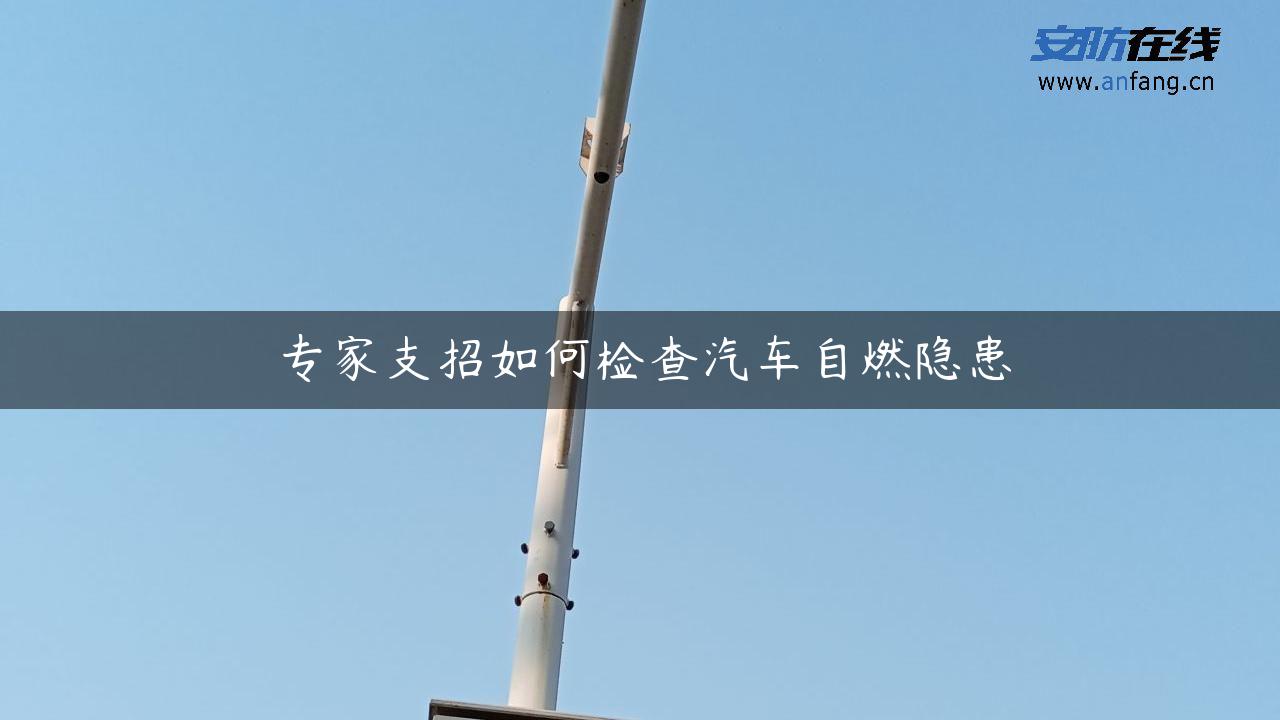 专家支招如何检查汽车自燃隐患