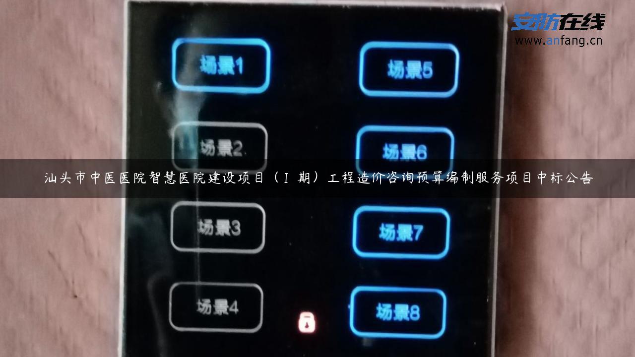 汕头市中医医院智慧医院建设项目（Ⅰ期）工程造价咨询预算编制服务项目中标公告