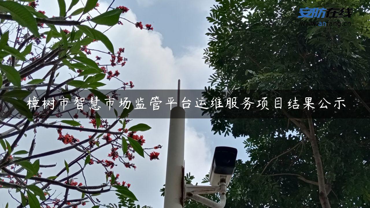 樟树市智慧市场监管平台运维服务项目结果公示