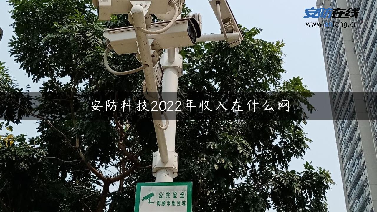 安防科技2022年收入在什么网