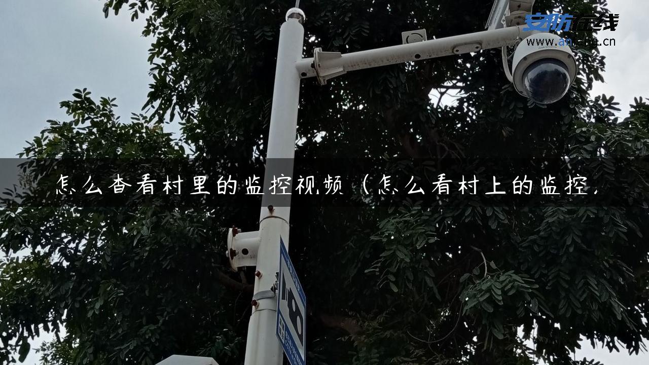 怎么查看村里的监控视频（怎么看村上的监控）