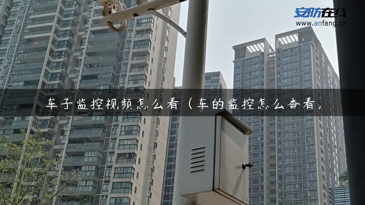 车子监控视频怎么看（车的监控怎么查看）