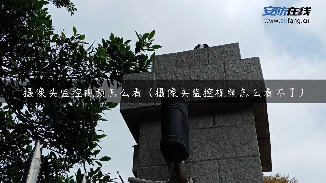 摄像头监控视频怎么看（摄像头监控视频怎么看不了）