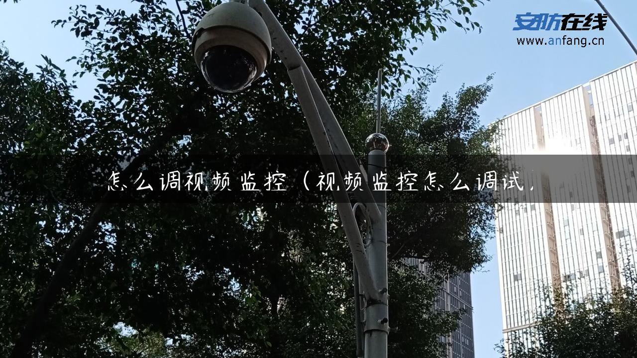 怎么调视频监控（视频监控怎么调试）