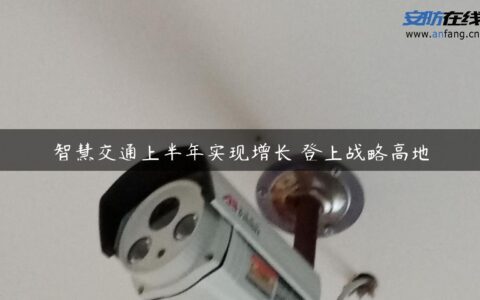 智慧交通上半年实现增长 登上战略高地