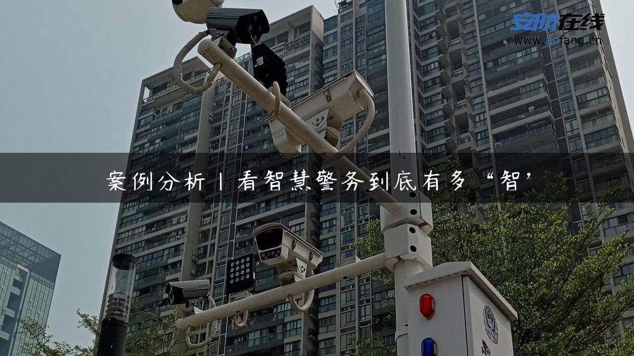 案例分析｜看智慧警务到底有多“智”