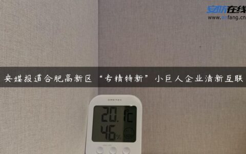 央媒报道合肥高新区“专精特新”小巨人企业清新互联