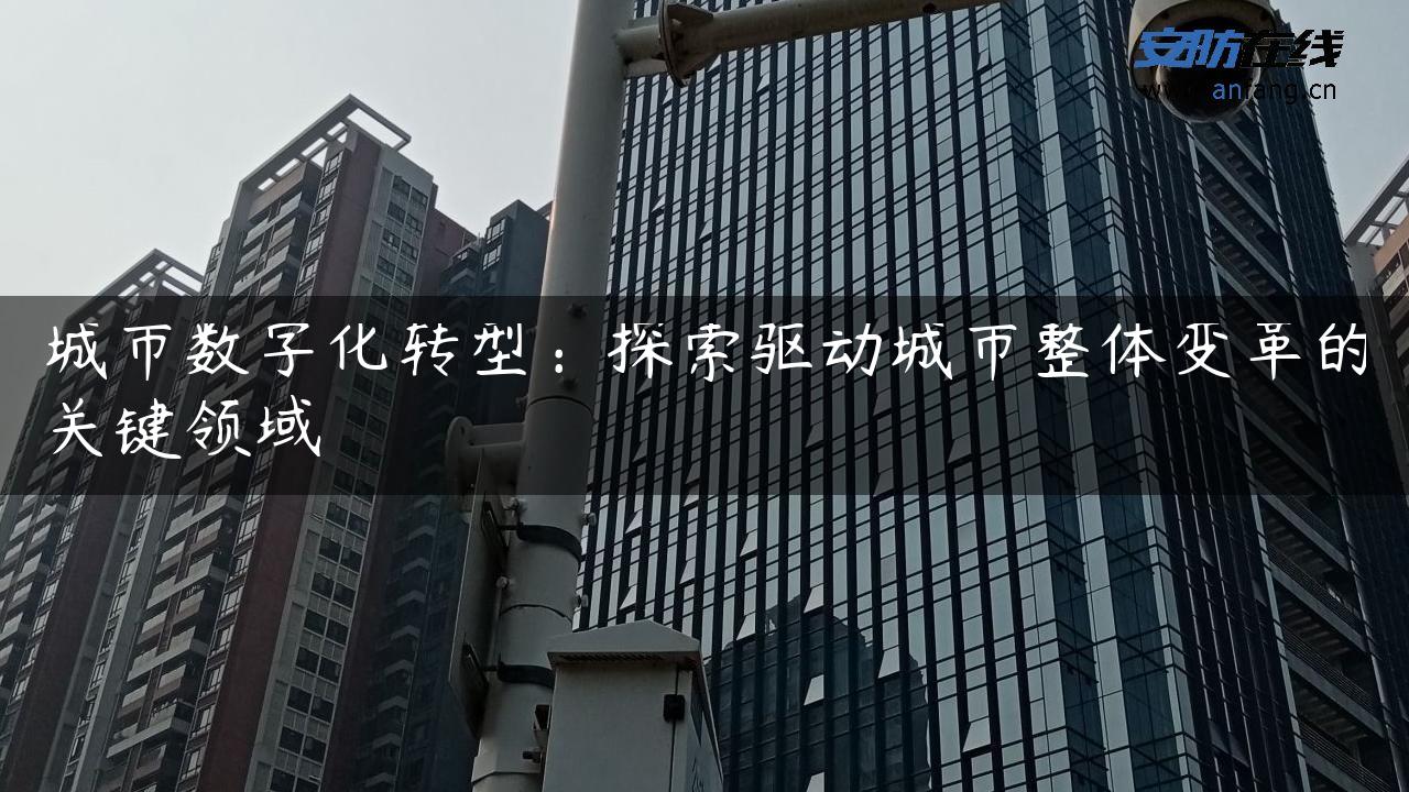 城市数字化转型：探索驱动城市整体变革的关键领域