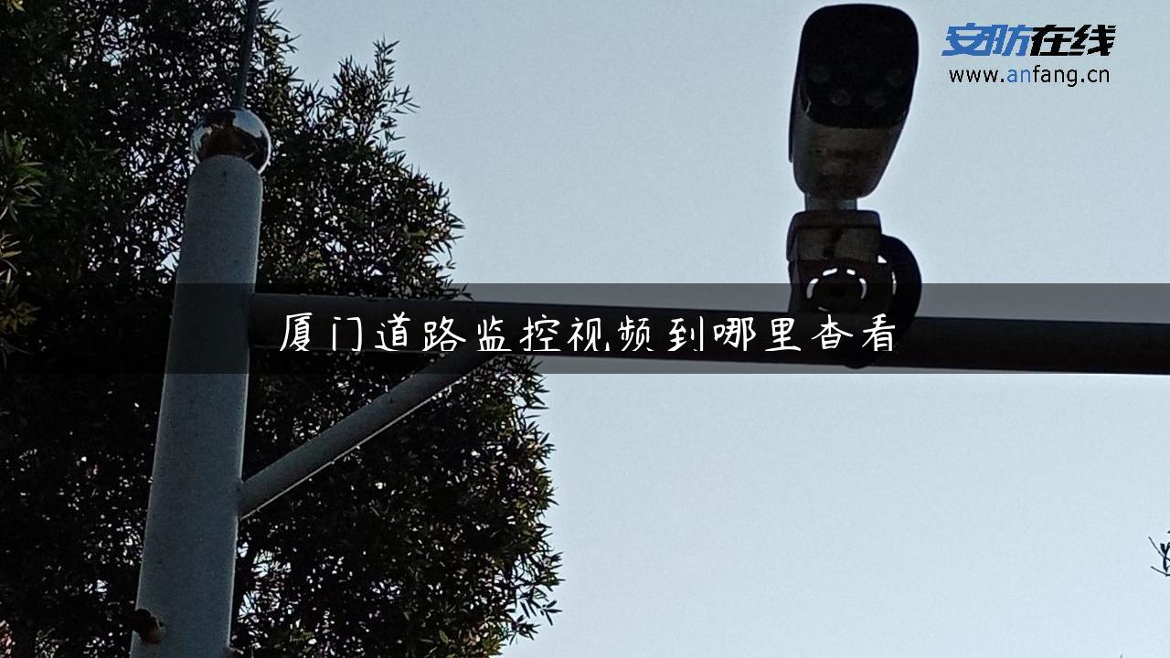 厦门道路监控视频到哪里查看