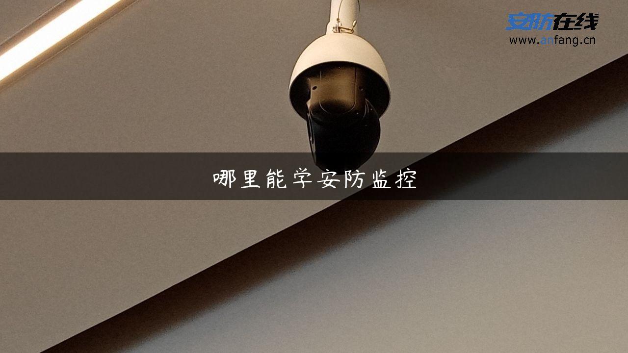 哪里能学安防监控