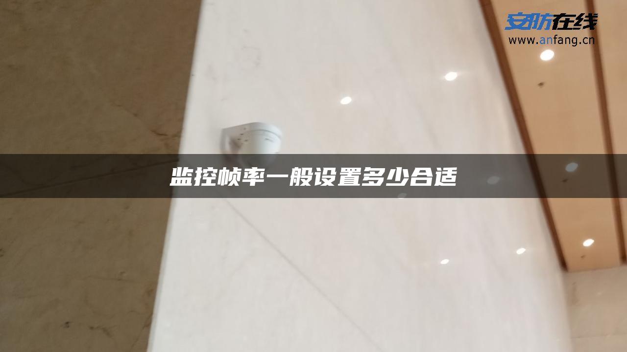 监控帧率一般设置多少合适