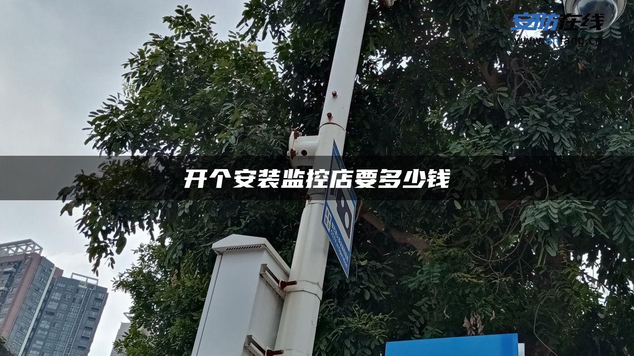 开个安装监控店要多少钱