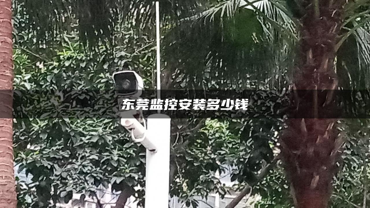 东莞监控安装多少钱