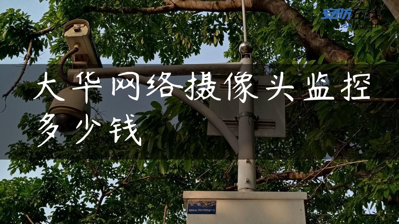 大华网络摄像头监控多少钱