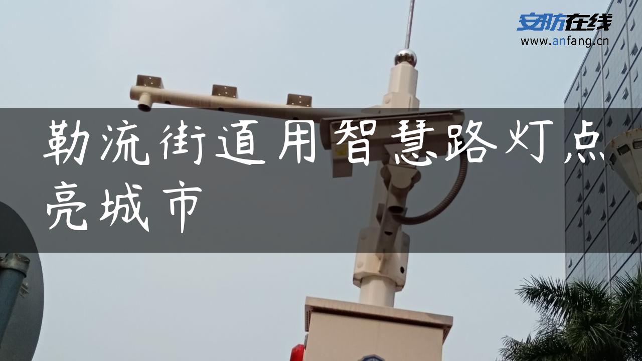 勒流街道用智慧路灯点亮城市