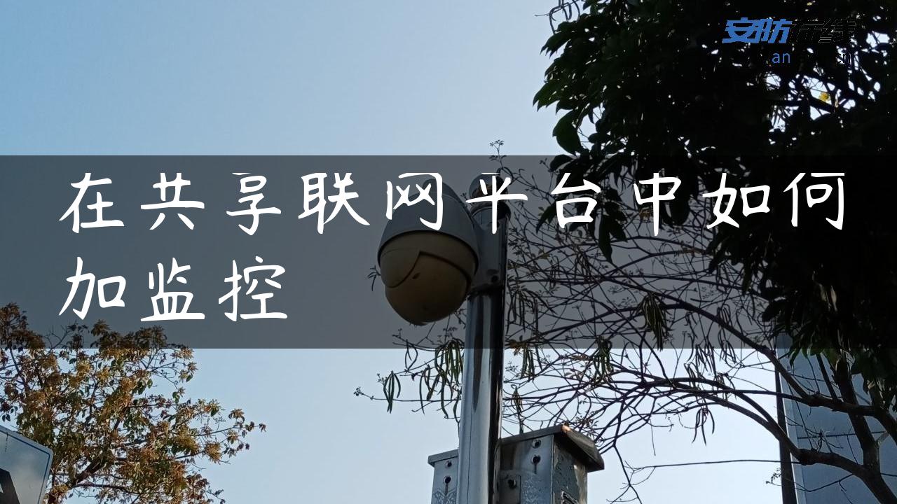 在共享联网平台中如何加监控