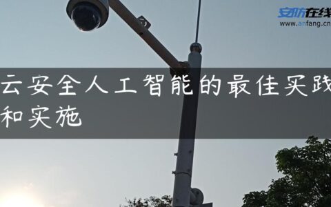 云安全人工智能的最佳实践和实施