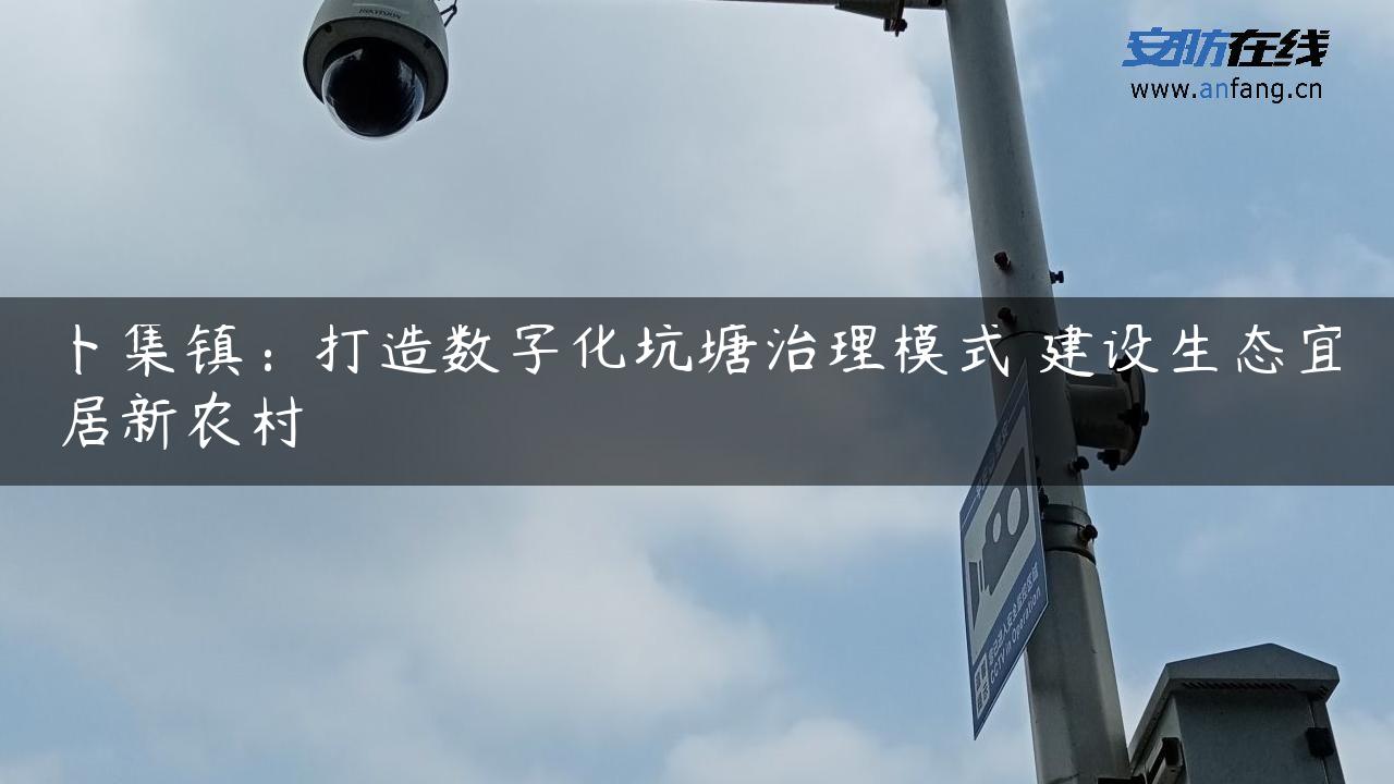 卜集镇：打造数字化坑塘治理模式 建设生态宜居新农村