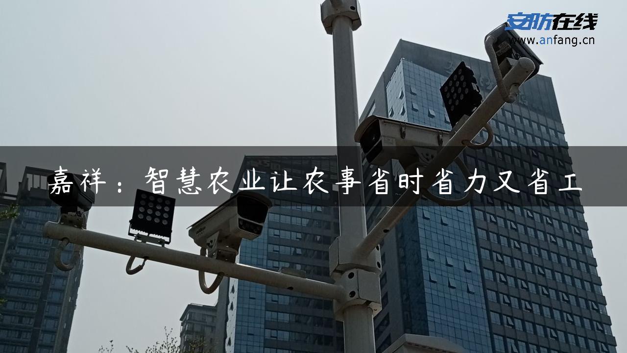 嘉祥：智慧农业让农事省时省力又省工