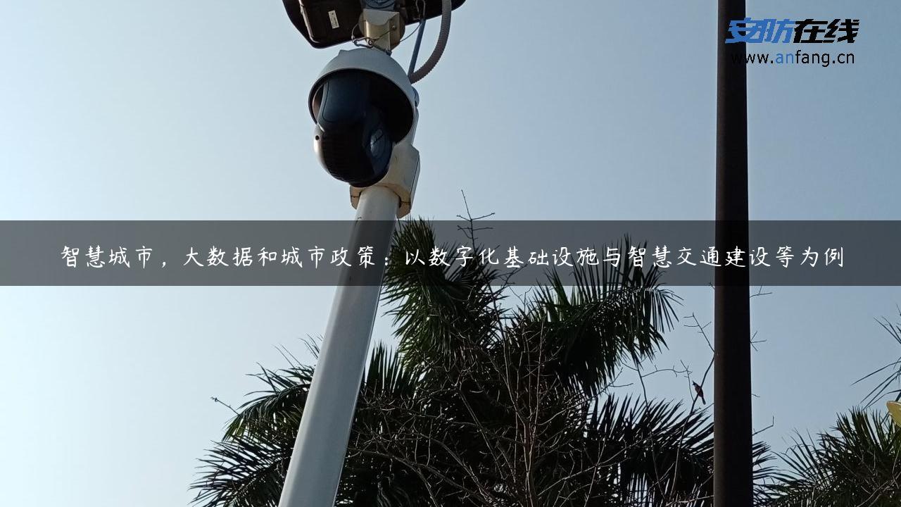 智慧城市，大数据和城市政策：以数字化基础设施与智慧交通建设等为例