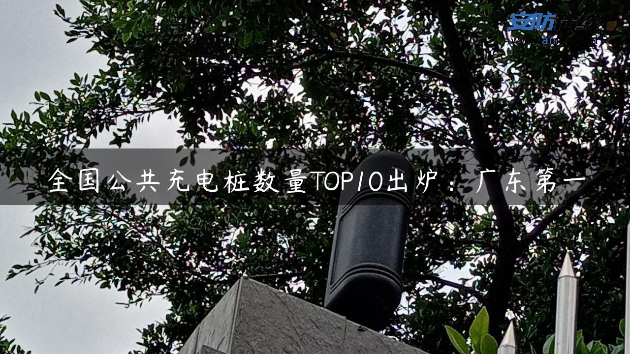 全国公共充电桩数量TOP10出炉：广东第一