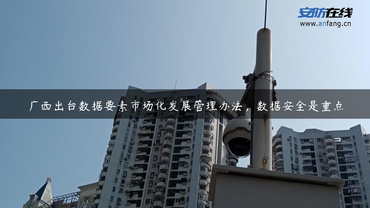 广西出台数据要素市场化发展管理办法，数据安全是重点