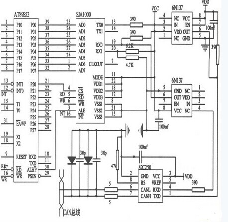 基于AT89S52和CAN总线的家居安防系统设计