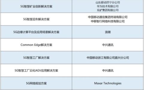 “2019年5G最佳商用方案TOP10”揭榜