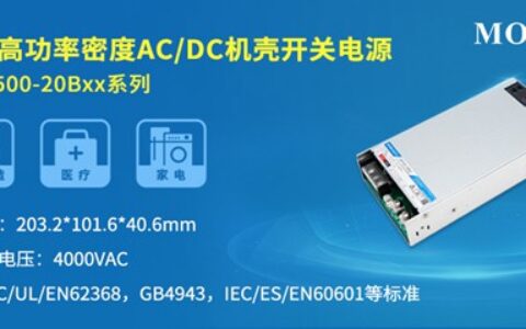 金升阳发布500W高功率密度AC/DC机壳开关电源