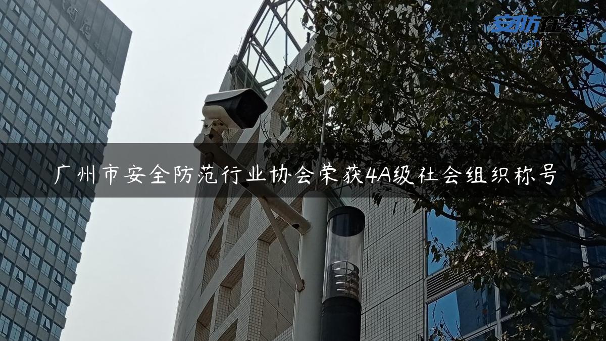 广州市安全防范行业协会荣获4A级社会组织称号