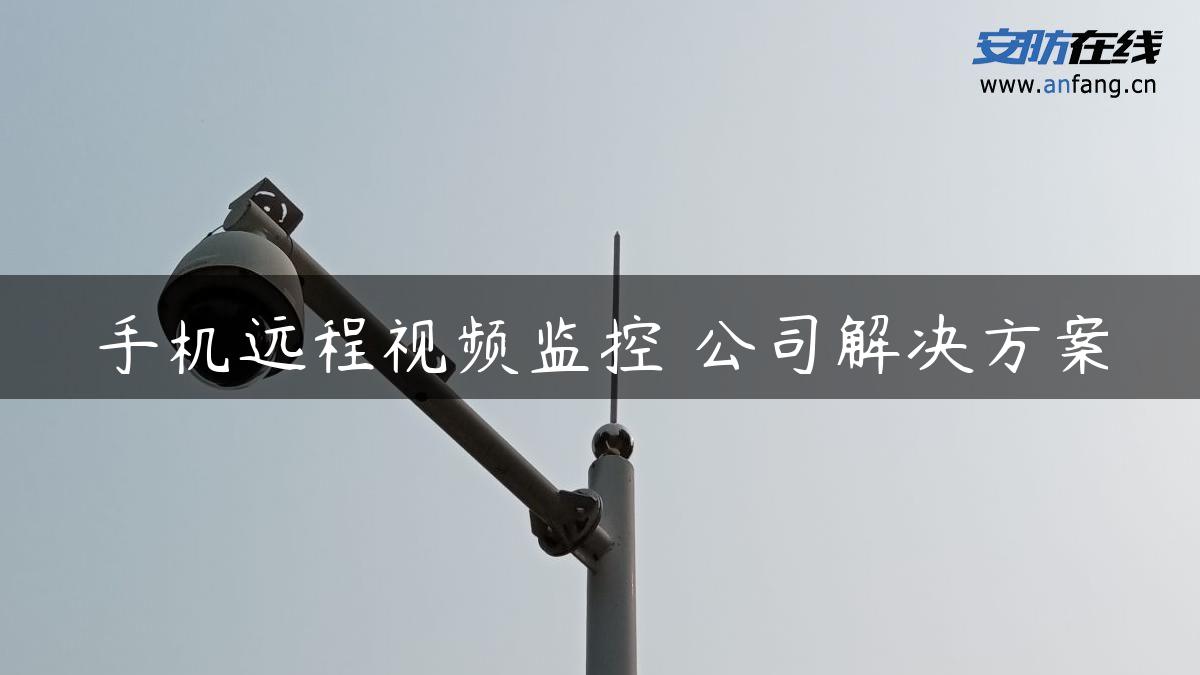 手机远程视频监控 公司解决方案