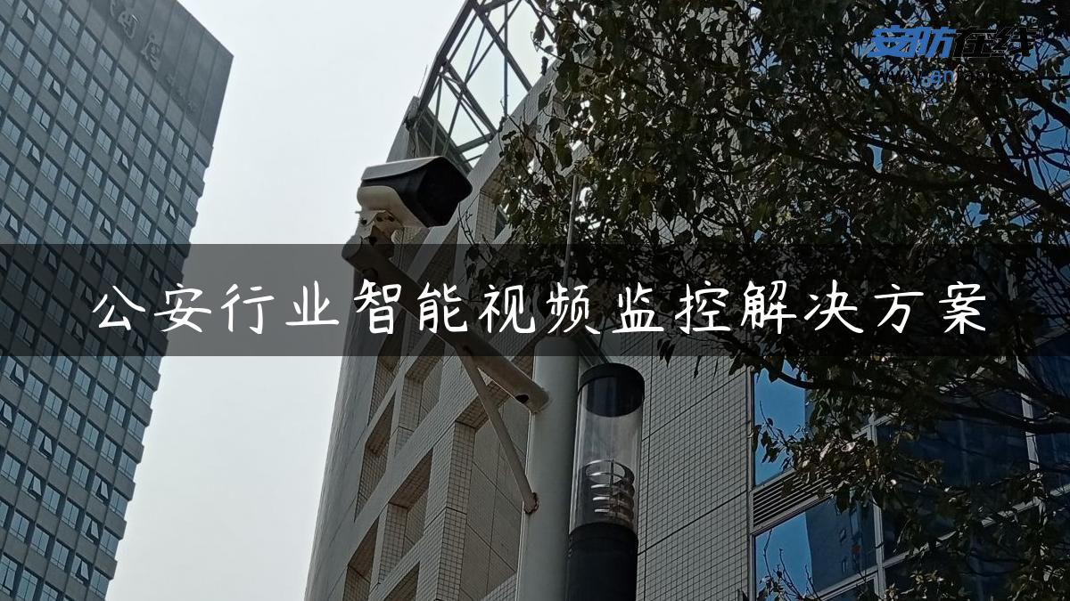 公安行业智能视频监控解决方案