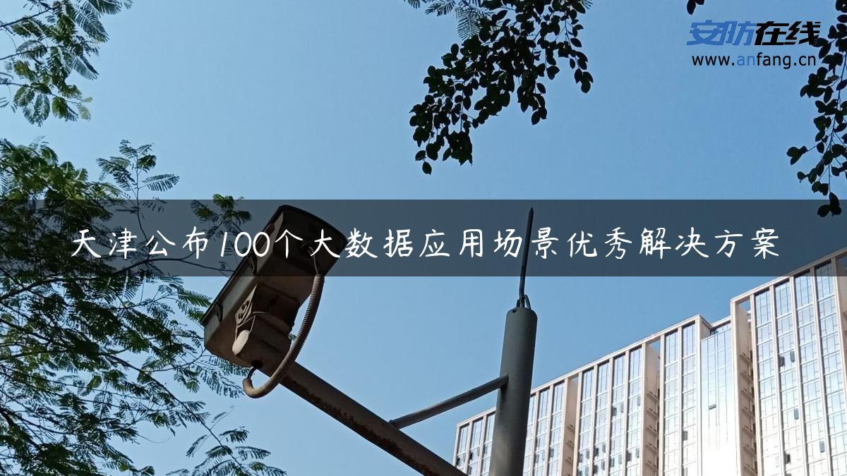 天津公布100个大数据应用场景优秀解决方案