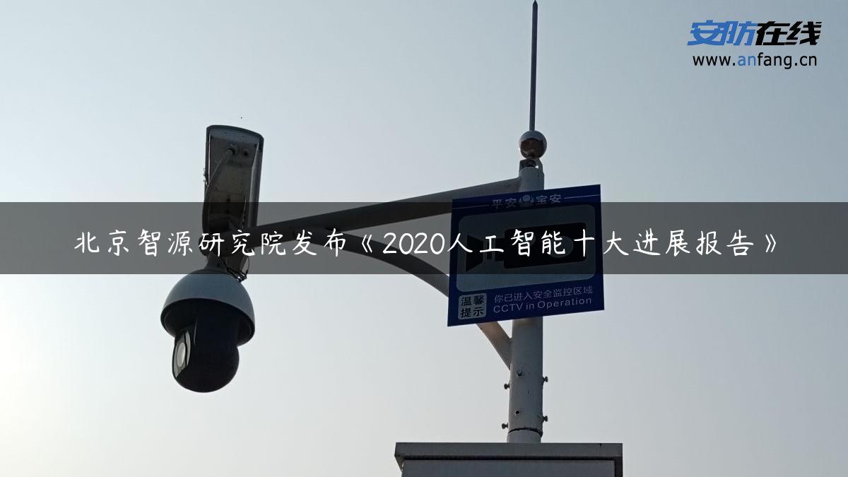 北京智源研究院发布《2020人工智能十大进展报告》