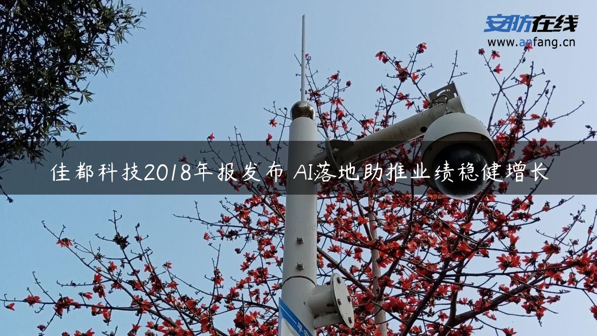 佳都科技2018年报发布 AI落地助推业绩稳健增长