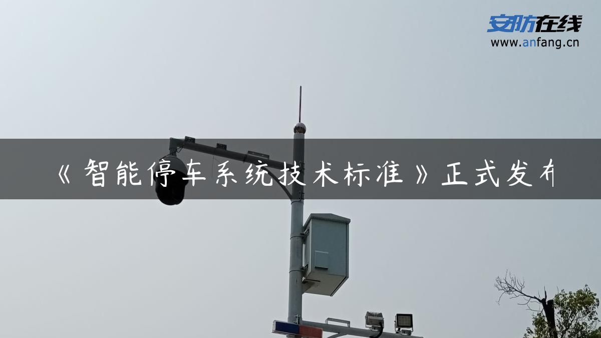 《智能停车系统技术标准》正式发布