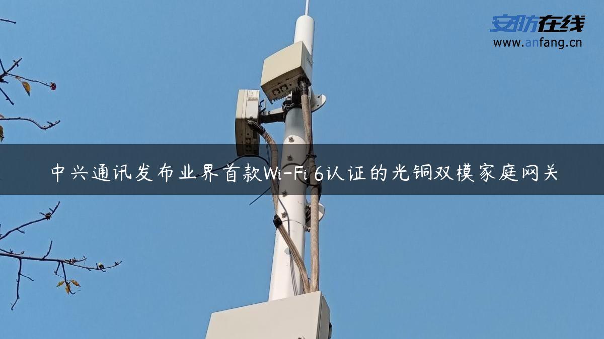 中兴通讯发布业界首款Wi-Fi 6认证的光铜双模家庭**