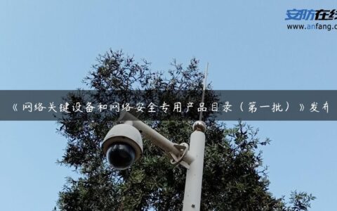 《网络关键设备和网络安全专用产品目录（第一批）》发布